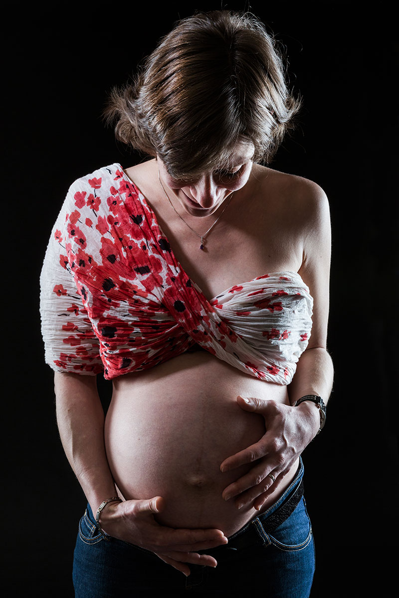 photo studio portrait femme enceinte maternité alsace