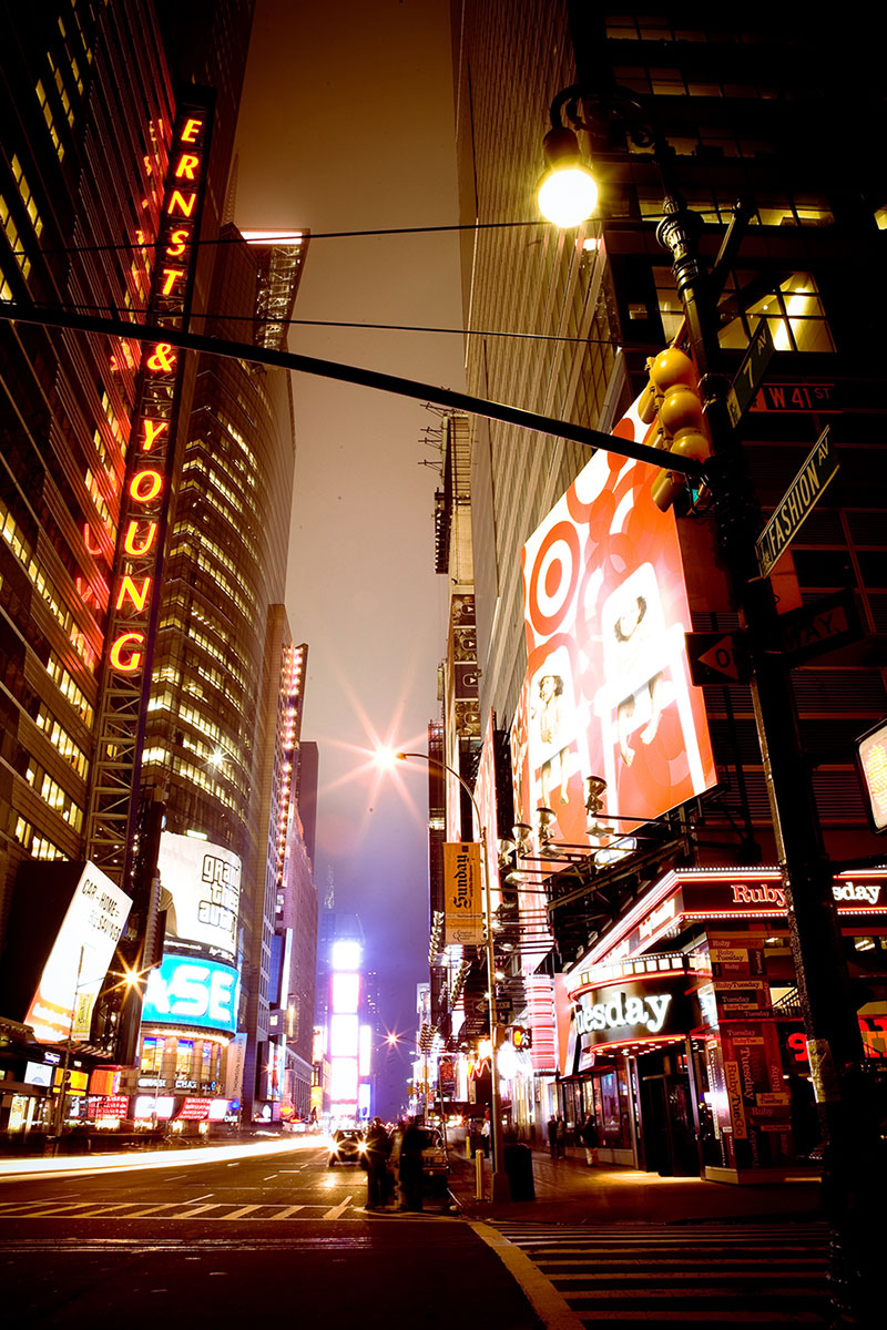 photo de nuit reportage new york voyage illustration time square